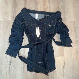 Jean dress strapless
